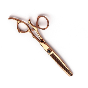 Ciseaux à effiler en acier inoxydable allemand couleur or revêtus avec anneau réglable Type de beauté - Product Image 3