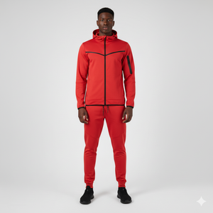 Gimnasio Atlético personalizado impreso 100% algodón chándales desgastado cremallera ácido lavado conjuntos con capucha elástico acanalado Jogger secado rápido - Product Image 1
