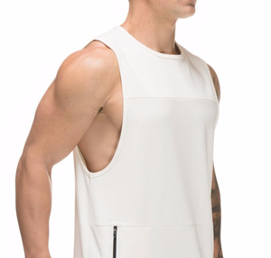 Chaleco de gimnasio de algodón 100% de estilo caliente, camisetas sin mangas de punto informales para hombres de excelente valor, Top de punto informal transpirable - Product Image 6