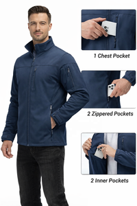 HAPPY HORSE, Chaqueta Softshell para Hombre, Personalizada, de Exterior, Transpirable, Impermeable, con Capucha, Cómoda, Elegante y Casual, en Oferta - Product Image 5