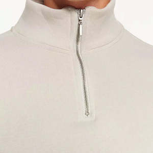 Vente chaude confortable sweat à capuche léger à manches longues col rond demi-fermeture éclair sweat-shirt pour hommes - Product Image 6