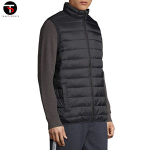 เสื้อกั๊กขนเป็ดแขนกุดสำหรับผู้ชายเสื้อแจ็คเก็ตกันลมให้ความอบอุ่นน้ำหนักเบา - Product Image 3