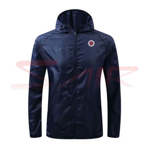 Men's Vintage Casual Windbreaker <b>Jacket</b> Zipper Knitted Stand Custom Logo Lightweight Breathable Waterproof Cotton Filling <b>Plus</b> - Product Image 4