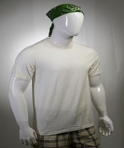 Camiseta de cuello redondo para hombre de alta calidad 100% algodón azul marino Streetwear estilo Regular Fit lavado para Look Casual Camiseta de punto sólido - Product Image 2