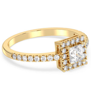 REYES Bagues de fiançailles en moissanite 0.74 carats certifiées GRA en argent sterling 925 pour femmes - Product Image 3