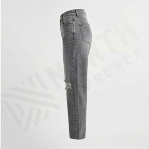Custom Made <b>Women</b> High Waist Fashionable Oversize <b>Baggy</b> Pant <b>Jeans</b> Breathable Denim Pocket Ladies Premium Trendy Fashion Wear - Product Image 3