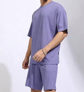 Summer Wear Ensembles jumeaux personnalisés pour hommes T-Shirt Shorts 2 pièces en coton Ensembles d'été pour hommes Ensemble pour hommes - Product Image 3