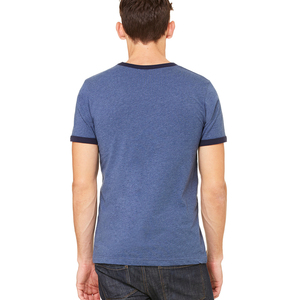 Bella + Canvas 3055C Men's <b>Jersey</b> <b>Short</b>-Sleeve Ringer T Shirt - Product Image 6