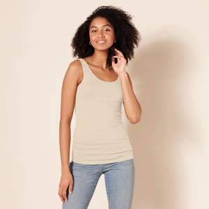 Camiseta sin Mangas Fluida para Mujer, Tejido Suave, Transpirable, Ligera, Sensación Ligera, Elástica, Movimiento Fácil, Forma Moderna, Tacto Suave, Costura Duradera - Product Image 1