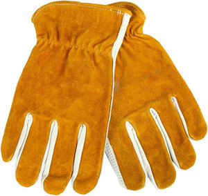 Gants de travail en cuir de vachette pour hommes paume en cuir pleine fleur avec sécurité résistante à l'abrasion et flexible - Product Image 4