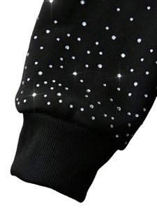 Sudadera con capucha unisex de forro polar con detalles brillantes, ideal para la moda de invierno y producción en masa. - Product Image 4