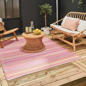 Washable Rainbow Outdoor <b>Rug</b> Pink 1020 by Netline Home - Product Image 5