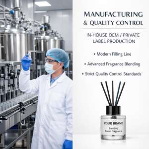 Private Label Bamboo Room Fragrance OEM <b>Reed</b> <b>Diffuser</b> Manufacturer Long Lasting Home Scent Luxury Glass Bottle Custom Fragrance - Product Image 4