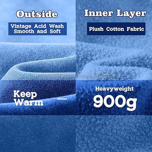 เสื้อสเวตเตอร์แบบสวมหัวสำหรับผู้ชายเสื้อมีฮู้ดแบบสวมหัวโอเวอร์ไซส์ผ้าฝ้าย100% ออกแบบโลโก้ได้ตามต้องการ - Product Image 5