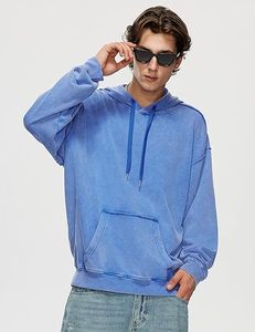 Sudadera con capucha de lavado ácido de alta calidad para hombres, ropa de calle personalizada Vintage de gran tamaño, sudaderas con capucha, proveedor de ropa a granel de fábrica 2025 - Product Image 3