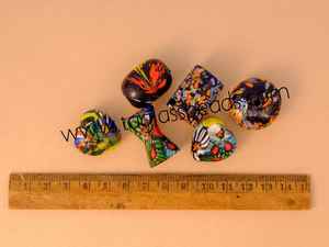 Indian Millefiori Oval Shape Best Quality Lampwork Glass <b>Bead</b> Strands Assorted Sizes Versatile Colors in Box Packaging - Product Image 6