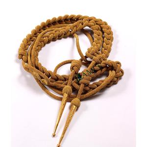 Fabricants en gros Cordon d'Aiguillette de cérémonie Cordon d'épaule Aiguillette uniforme à deux pointes en argent - Product Image 2