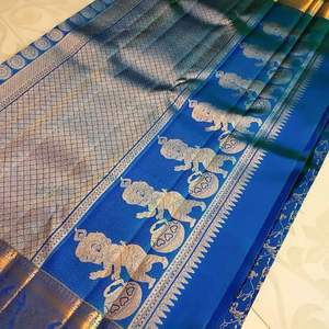 Premium Quality Banarasi Silk Sarees Jacquard Work Soft Lichi Silk Modern Design-Elegant Indian Party Wear Wholesale Price - Product Image 6