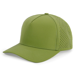 Gorra de béisbol con logotipo personalizado, lisa, de secado rápido, de 5 paneles, impermeable, perforada con láser, con ala curva, unisex, de alta calidad - Product Image 4