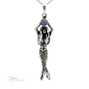 Pendentif sirène et opale - Product Image 2