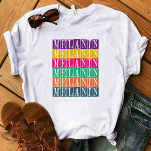T-shirt Oversize 100% Coton Melanin Bunch en Tissu Jersey Respirant avec Logo Décoratif - Product Image 1