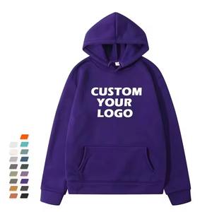 Sudaderas con Capucha Extra Grandes de Estilo Urbano para Hombre, Diseño Clásico con Logotipo Personalizado Bordado en el Bolsillo, Algodón de Alta Calidad - Product Image 3