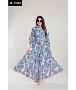 Recién llegado, vestidos largos de boda de estilo pakistaní indio con trabajo de impresión Digital Kurtis Office Weat Rayon Foil Print Kurtis - Product Image 1
