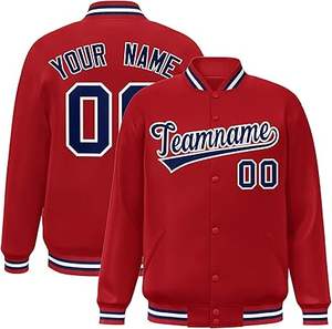 Veste bombardier universitaire décontractée doublure en laine et coton matelassée support chaud broderie décoration confortable mince longue veste d'hiver ODM - Product Image 6