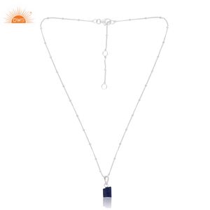 Alta calidad 925 plata esterlina Natural lapislázuli piedra preciosa elegante óxido plata colgante nupcial boda joyería proveedor - Product Image 2