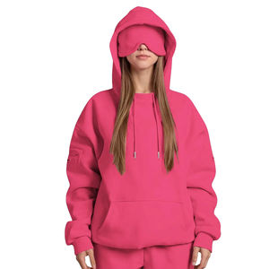Sudadera con Capucha de Forro Polar para Mujer, Estilo Urbano, Lavado Ácido, Bordado Sólido, Nueva Colección Otoño Invierno, Cálida y Lavable - Product Image 4