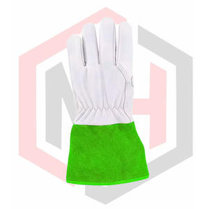 Gants de travail en cuir de vachette de qualité supérieure avec manchette de sécurité étendue - Product Image 3