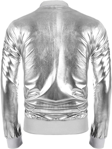 Gran oferta, chaquetas con cremallera brillante para hombre, bordadas, nueva moda, parte inferior Flexible, Nailon/poliéster, chaquetas de bombardero deportivas, prendas de vestir de invierno - Product Image 2