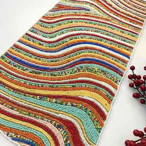 Set de table artisanal de luxe MS Handicraft, perlé, antidérapant, durable, fait main - Product Image 5