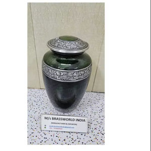 Urne funéraire gravée de haute qualité, très vendue, pour cendres humaines, en métal, artisanat américain, décoration d'intérieur, 220 pouces cubes - Product Image 1