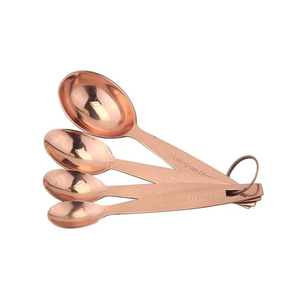Cuchara medidora de cobre Ingredientes secos y líquidos Medición de cucharas decorativas de diseño único moderno usadas a la venta - Product Image 5