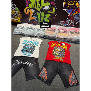 Conjunto de Camiseta sin Mangas y Pantalones Cortos de Verano para Hombre, 100% Algodón, Secado Rápido, Impresión Digital de Alta Calidad, Colores Personalizables, OEM - Product Image 1