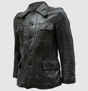 Diseña Tu Propia Chaqueta Bomber de Cuero, Chaqueta de Cuero para Hombre de Alta Calidad, Estilo Motero, Manga Larga, Impermeable - Product Image 5