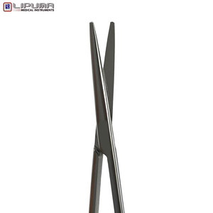 กรรไกรตัดผมแบบตรง Metzenbaum สแตนเลสคุณภาพสูง ขายดีที่สุด อุปกรณ์ผ่าตัดระดับพรีเมียม สีน้ำเงิน ใช้ซ้ำได้ มาตรฐาน CE - Product Image 3