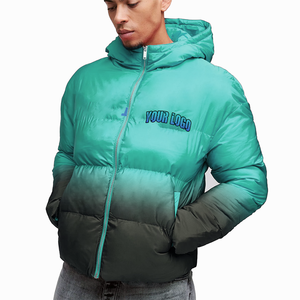 Chaqueta de Invierno Personalizada para Hombre, Chaqueta Acolchada con Capucha, Abrigo Cálido para Deportes al Aire Libre, Talla Grande, Ecológica, con Cuello Alto - Product Image 1
