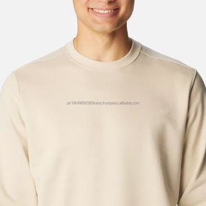 100% haute qualité personnalisé poids lourd hommes coton col rond sweat blanc uni luxe recadrée sweat pour hommes - Product Image 3