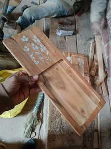 ถาดลายมุกประดับตกแต่งเทศกาลรอมฎอนและอีด มูบาร็อค ของขวัญบนโต๊ะอาหาร งานฝีมือไม้ สำหรับใส่ช็อคโกแลตและขนมหวาน - Product Image 5