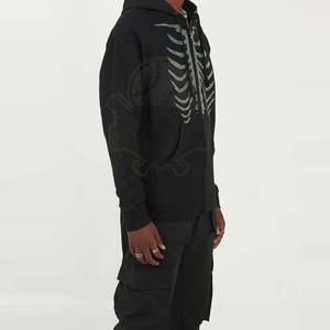 Nouvelle mode hiver décontracté strass sweats à capuche 100% coton conception personnalisable de haute qualité - Product Image 5