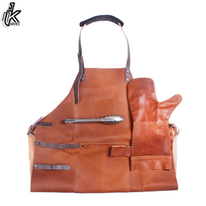 Delantal Unisex de Cuero Genuino - Hecho a Mano con Logotipo y Color Personalizados, Alta Calidad para Uso Promocional - Product Image 3