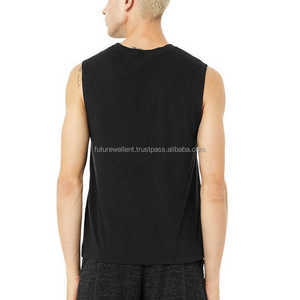 Factory Cheap Custom Logo Muscle Fit Plain <b>Tank</b> <b>Tops</b> Sleeveless Workout 100% Cotton <b>Tank</b> <b>Top</b> <b>For</b> <b>Men</b> Cutout - Product Image 5