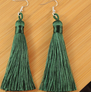 Pendientes Borla Flecos-Dorado-Largo - Product Image 1