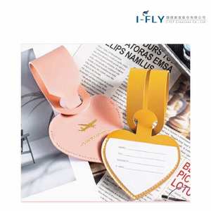Custom Logo Multicolor PU <b>Leather</b> Fashionable Eco-Friendly Baggage Suitcase Heart Shape <b>Tags</b> Soft Waterproof Travel <b>Luggage</b> <b>Tag</b> - Product Image 6