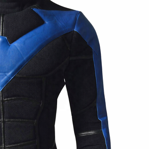 Traje de Superhéroe Azul y Negro Personalizado, Tela Elástica - Product Image 5
