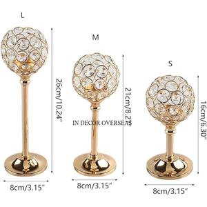 Excellente qualité cristal clair perlé forme cylindrique hôtel et Restaurant Table pièce maîtresse décoration bougeoir votif - Product Image 4