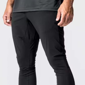 Pantalons de survêtement en toile décontractés pour hommes, vente chaude, coupe ajustée tendance, taille élastique, confortable, taille mi-haute, poids lourd, 100% coton, OEM - Product Image 5