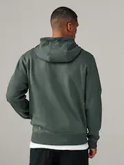 Veste d'hiver OEM de haute qualité 100% coton double couche à capuche avec logo 3D brodé teint en plaine tricoté style ample - Product Image 3